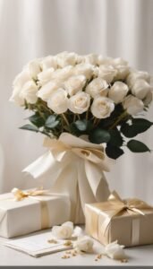 White  rose boquet