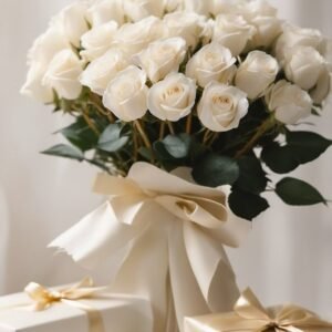 White rose boquet